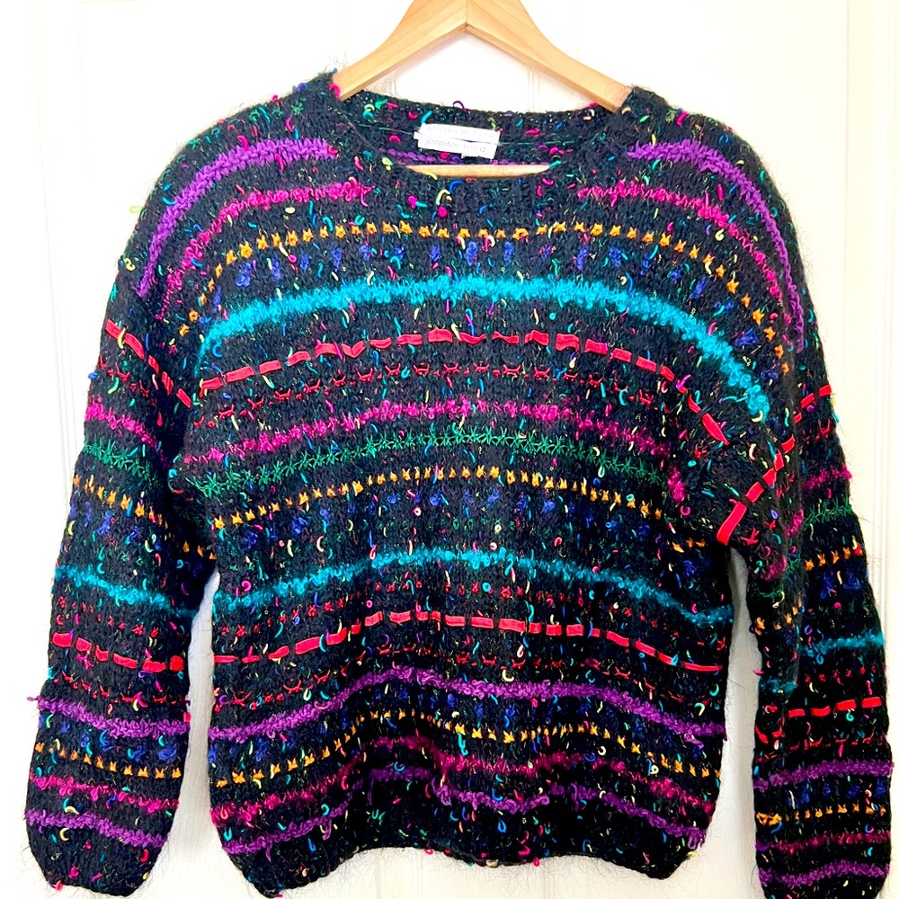 Jennifer Reed Multicolor Hand Knitted Sweater Size L